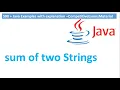 How to sum two Strings in java