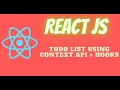 Build Todo List with React Context API Hooks
