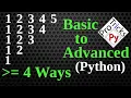 Python Pattern Program - Print Numbers in Triangle Shape Number Pattern Python Number Pattern 8
