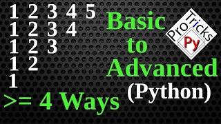 Python Pattern Program - Print Numbers in Triangle Shape Number Pattern Python Number Pattern 8