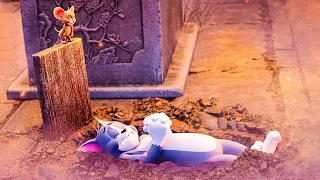 Tom Hides From Giant Rat Kaiju - Tom and Jerry: Forbidden Compass Clip (2026)