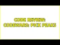 Code Review Codewars Pick peaks