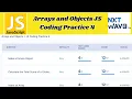 Arrays and Objects JS Coding Practice 4 Answers JavaScript NxtWave CCBP 4 0