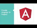 Angular project setup 13 in Visual Code Angular 13