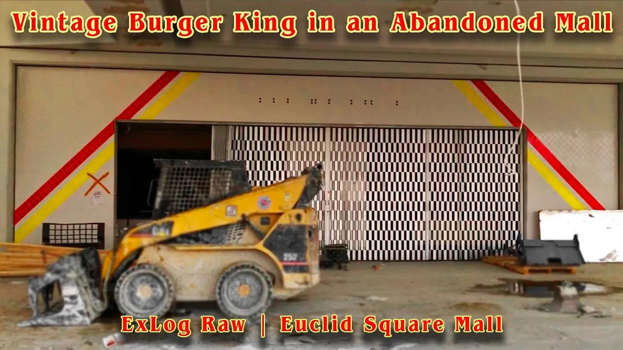 Vintage Burger King Inside the Euclid Square Mal Amid Demolition