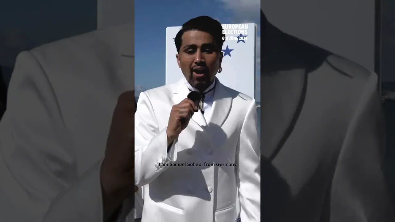 Samuel Sohebi on camera during an international media appearance in June 2024. German stylist and television personality present