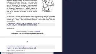 Tiny Python Projects Ch 10 Pt 1 Telephone intro