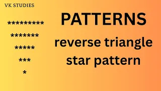 Reverse Triangle star pattern in java pattern - 7