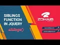 Siblings function in jquery