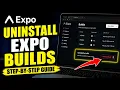 How to uninstall Expo builds from a no-code mobile project - Detailed Guide