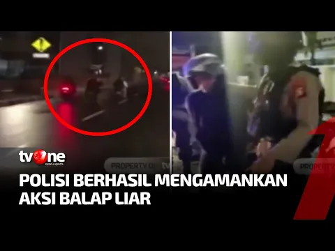 Dibubarkan Polisi, Pelaku Balap Liar Malah Nekat Tabrak Polisi