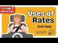 Grade 7 MATH Term 1 Week 6 Uses of Rates Expressing Rates to Unit Rates MATATAG Quarter1 Tagalog