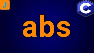 Absolute Value Function abs C Programming Tutorial