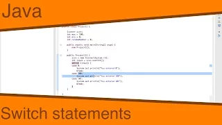 Java Ep13 - Switch statements