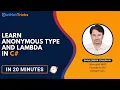 Learn Anonymous Type and Lambda in C Anonymous Type in C Tutorial 2021 DotNetTricks