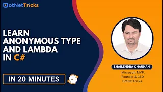 Learn Anonymous Type and Lambda in C Anonymous Type in C Tutorial 2021 DotNetTricks