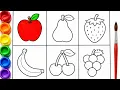 Learn Fruits Colors for Kids Easy Fruit Coloring Preschool Learning HG Magic Minds