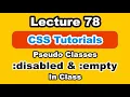 Disabled CSS Button Disabled CSS Input Disabled Part 78