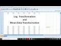 Log and Mean Data Transformation in SPSS