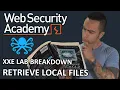 XXE Lab Breakdown Exploiting XXE using external entities to retrieve files