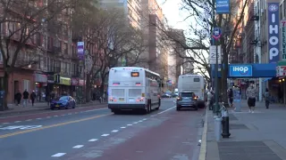 NYC Bus Mariners Harbor bound X3-45 2411 SIM33 at 2 St