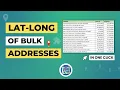 How to Convert Addresses to Lat Long BULK Latitude Longitude from Address
