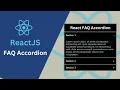 Create a Dynamic React FAQ Accordion Step-by-Step Tutorial