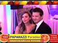 JEREMY RENNER and girlfriend ELIZABETH OLSEN arrive late to Sean Penn benefit concert for Haiti