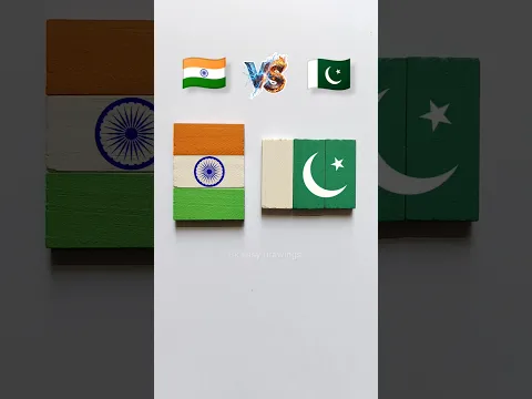 ๐ฎ๐ณ vs ๐ต๐ฐ, Flag Art / Republic Day, Independence Day / I Love My India โค๏ธ #shorts #art #viral