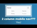 How to create 2-column mobile menu in Bootstrap 5