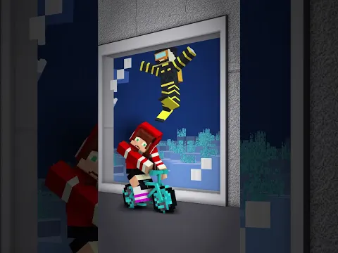 JJ sister x Shark - maizen minecraft videos mikey and jj