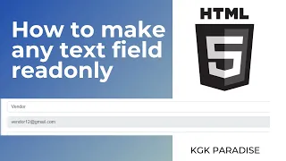 How to make a any text field readonly