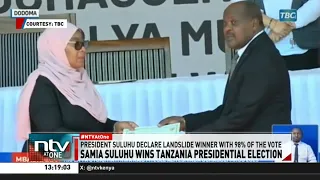 Samia Suluhu Handed Certificate After Being Declared Winner Of The 2025 Presidential Election 