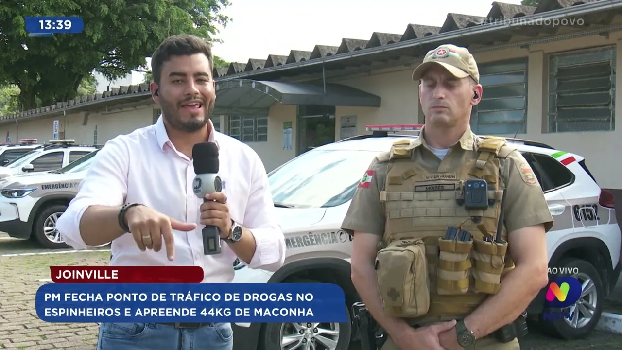Joinville: PM fecha ponto de tráfico de drogas no Espinheiros e apreende 44kg de maconha