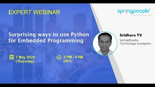 Surprising ways to use Python for Embedded Programming - Expert Webinar 07-May-2020