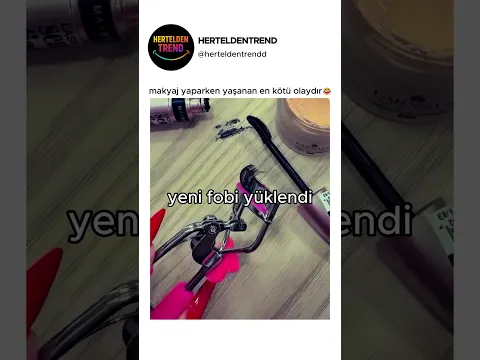 makyaj yaparken yaşanan en kötü olaydır😂