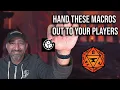 5 MORE PF2e Foundry VTT Macros that You REALLY Need