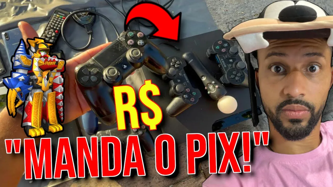 CAÇADA GAMER NA FEIRA DO ROUBO PAGUEI MUITO BARATO NOS ITENS PS3 SNES PS4