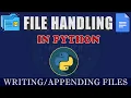 FILE HANDLING IN PYTHON LESSON 2 FILES