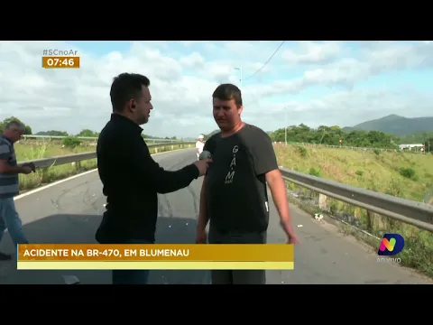 Acidentes na BR-470 complicam trânsito em Blumenau na manhã desta quarta-feira