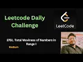 Total Waviness of Numbers in Range I Leetcode - 3751