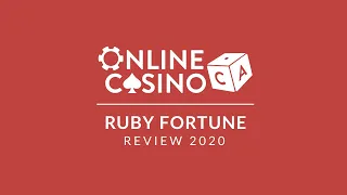 Ruby Fortune Review 2020 - Is this the Best Online Casino OnlineCasino ca