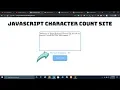 Create Character Count Website using JavaScript
