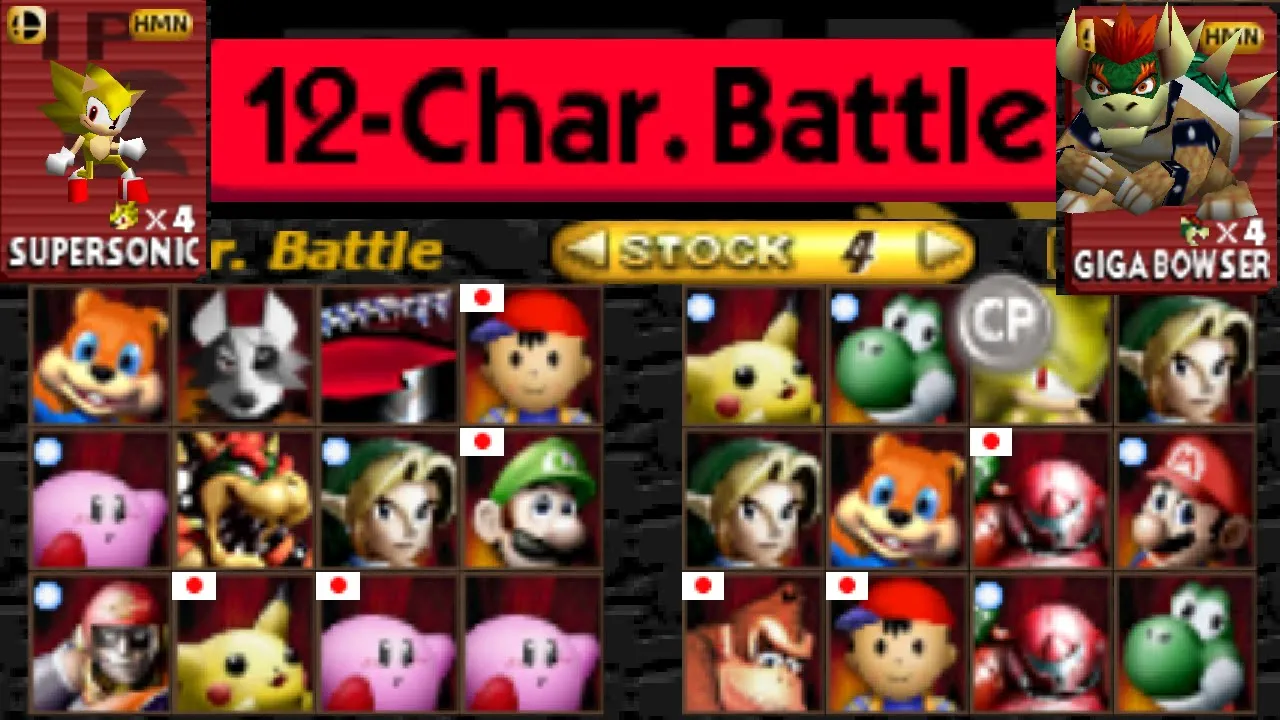 Smash Remix 12 character battle