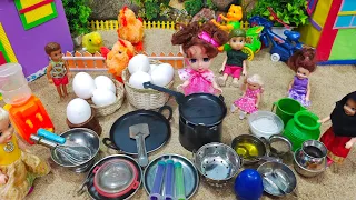 கோழி போட்ட முட்டையை பொறிக்க போறோம்😁/Barbie show tamil