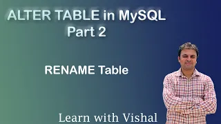 Rename Table in MySQL ALTER TABLE MySQL Learn with Vishal