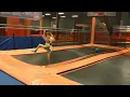05-27-22 7 year old learns round off to back handspring for 1st time at Sky Zone Irving TX