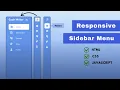 Build a Responsive Sidebar Menu using HTML CSS and JavaScript Navigation Bar