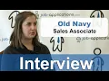 Old Navy Interview - Sales Associate