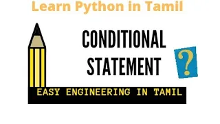 Learn python in tamil Conditional statements with example Beginners learninglaunch2181